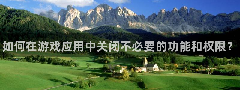 欧博娱乐4主管：如何在游戏应用中关闭不必要的功能和权限？